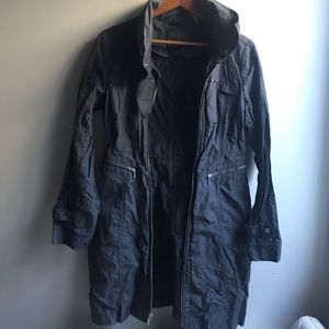 Cole Haan dark charcoal gray rain coat Cole Haan size medium